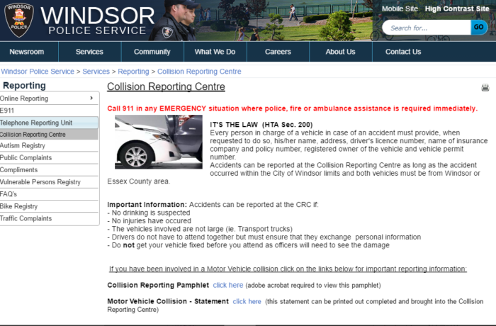 Windsor Collision Reporting Center